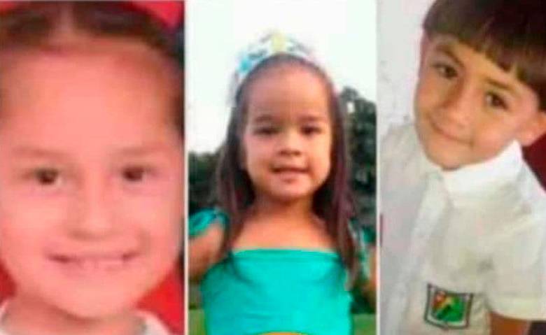 Andrea, Ana Sofía y Alexánder, los tres niños que murieron en el deslizamiento de Tapartó, serán sepultados este viernes en Andes. FOTOS: CORTESÍA