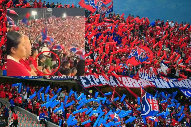 Los hinchas del Medellín llenaron las tribunas del Atanasio Girardot en la noche del domingo. 37.031 fue el reporte oficial. FOTO: CAMILO SUÁREZ-captura de video