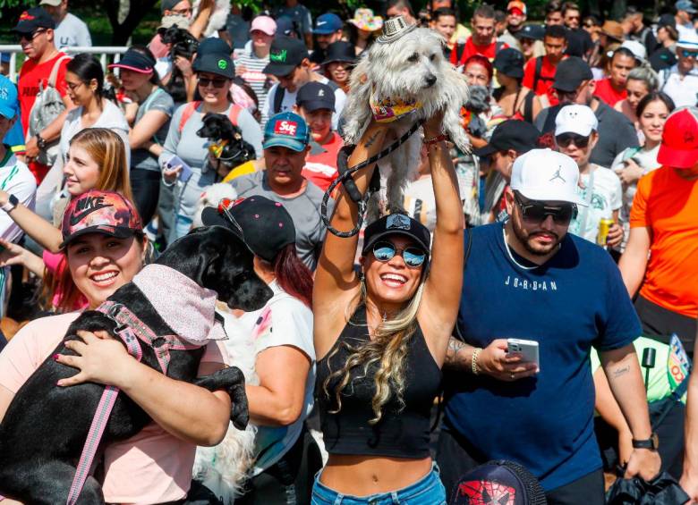 Mascotas desfilaron por las calles de Medellín con sus humanos