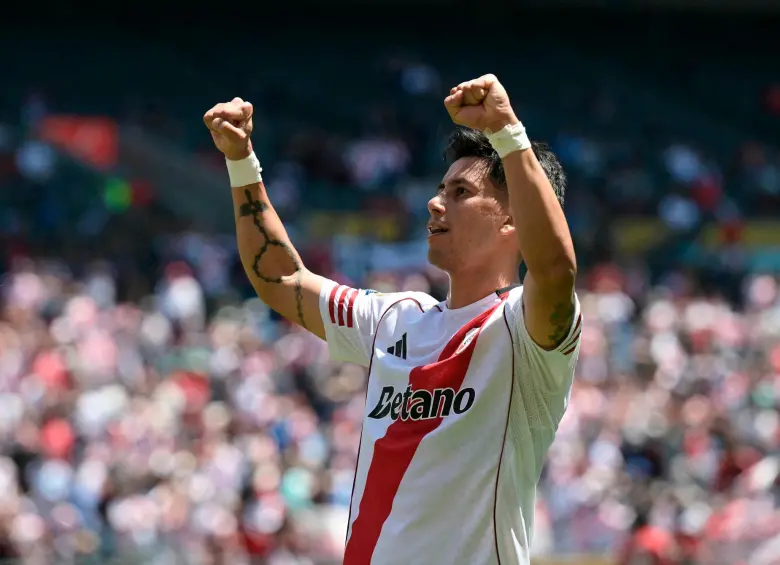 Maximiliano Meza, autor del tercer y último gol de River frente al Urawa japonés. FOTO: AFP