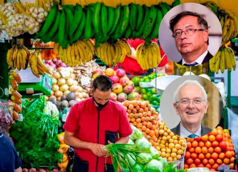 El presidente Gustavo Petro, y el ministro de Hacienda, José Antonio Ocampo, pidieron el respaldo del sector privado en la lucha contra la inflación. FOTO EL COLOMBIANO