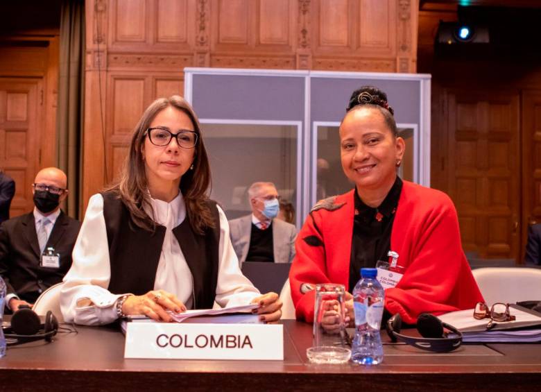 Parte de la delegación de Colombia que interviene durante esta semana ante la Corte Internacional de Justicia. FOTO: CORTESÍA CANCILLERÍA