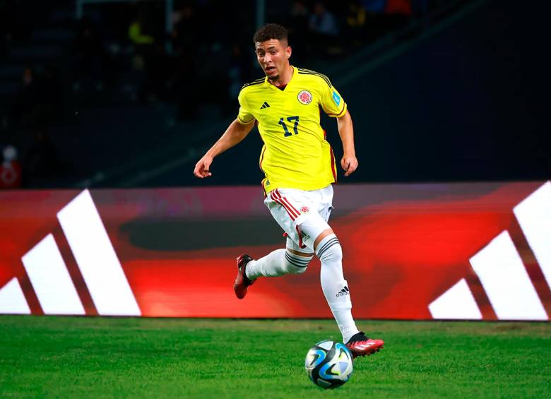 El lateral izquierdo Andrés Salazar ha sido una de las figuras de Colombia en el Mundial Sub-20 de Argentina. FOTO GETTY