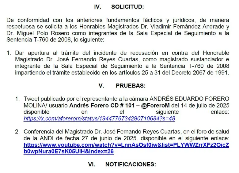 El enfrentamiento entre el Minsalud y la Corte por decisiones sobre el sistema: recusaron a magistrado José Fernando Reyes