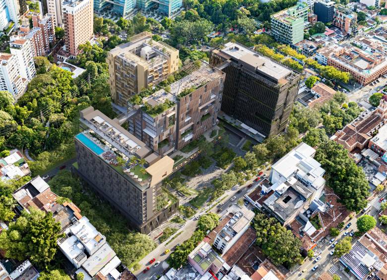 Distrito Palermo es un megaproyecto de desarrollo urbano de uso mixto en El Poblado que integra espacios comerciales, galerías de arte, empresas y soluciones de vivienda. Imagen render: Cortesía.