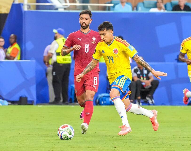 El mediocampista colombiano Gustavo Puerta en el Mundial 2026. FOTO: Juan Antonio Sánchez.