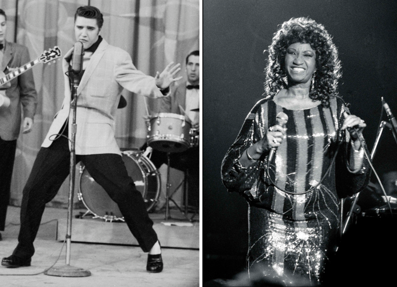 Elvis Presley y Celia Cruz fueron hitos de la música popular del siglo XX. Foto Getty.