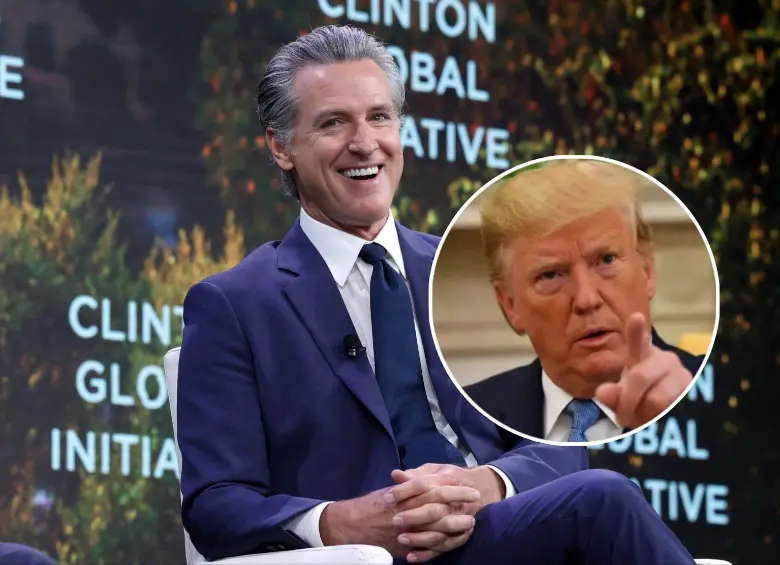 Gavin Newsom volvió a burlarse de Donald Trump en redes sociales, esta vez, con comentarios sobre su peso. FOTO: AFP