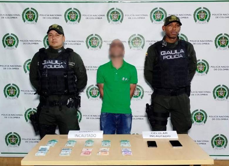 Alias Banano, presunto miembro de la banda San Pablo. FOTO: CORTESÍA POLICÍA