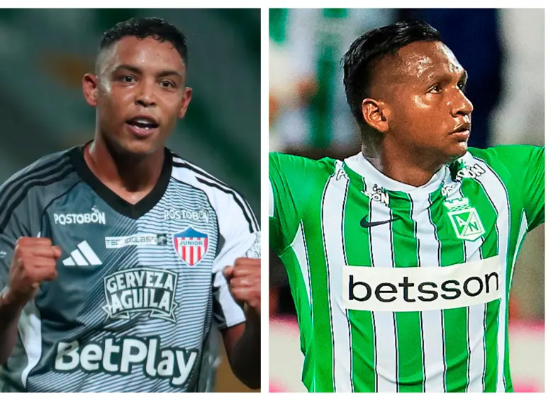 Luis Muriel y Alfredo Morelos tendrán un duelo de goleadores en el encuentro entre Junior y Nacional. FOTOS COLPRENSA Y CAMILO SUÁREZ