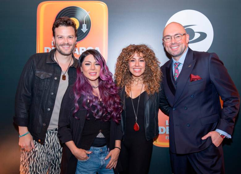 Gusi, Marbelle, Maia y Santiago Cruz serán de nuevo mentores en La descarga. FOTO Cortesía Caracol TV