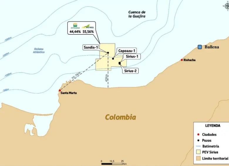 Ecopetrol y Petrobras confirman nuevo descubrimiento de gas en el Caribe colombiano