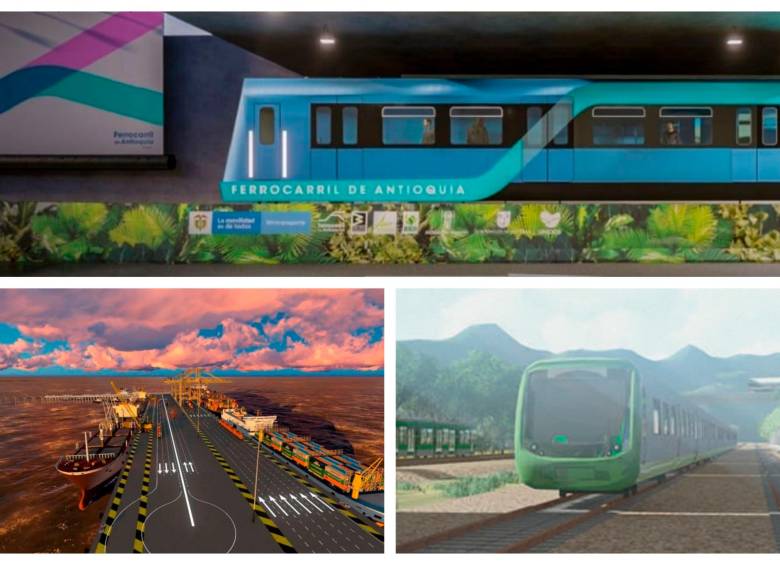 La reactivación del ferrocarril y Puerto Antioquia serán dos proyectos claves del futuro. RENDERS: CORTESÍA