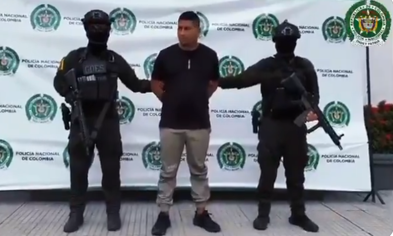 Alias Óscar llevaba cerca de 14 años delinquiendo. FOTO: CAPTURA DE VIDEO POLICÍA