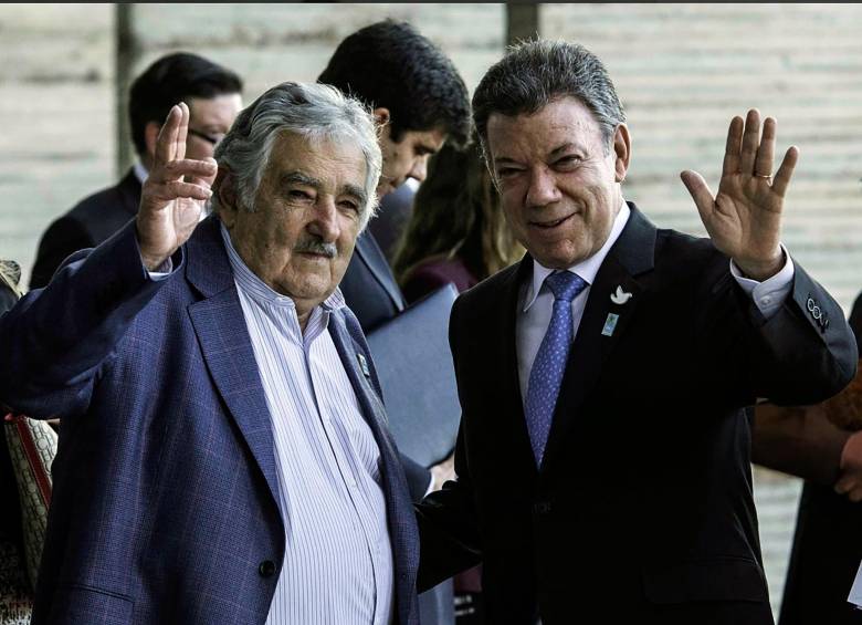 Durante el proceso de paz adelantado por el expresidente Santos, Mujica jugó un papel clave. Foto: Getty