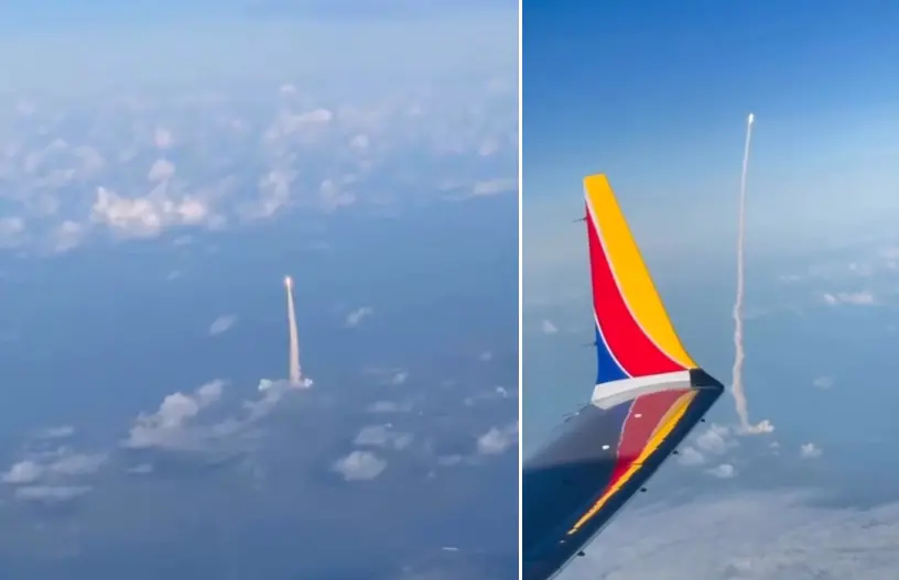 Videos del Artemis II vistos desde aviones de vuelos comerciales. Fotos: capturas de videos