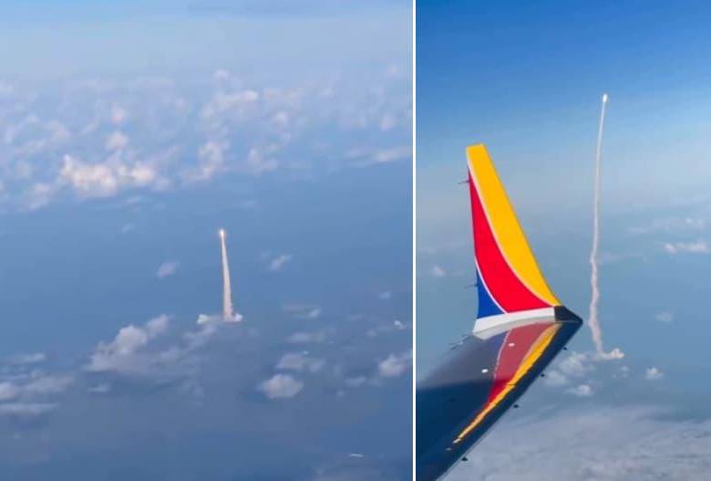 Videos del Artemis II vistos desde aviones de vuelos comerciales. Fotos: capturas de videos