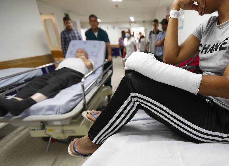 El Hospital Alma Mater, de la Universidad de Antioquia, desplegó un plan para atender a los heridos por el terremoto en Colombia. FOTO: Manuel Saldarriaga Quintero