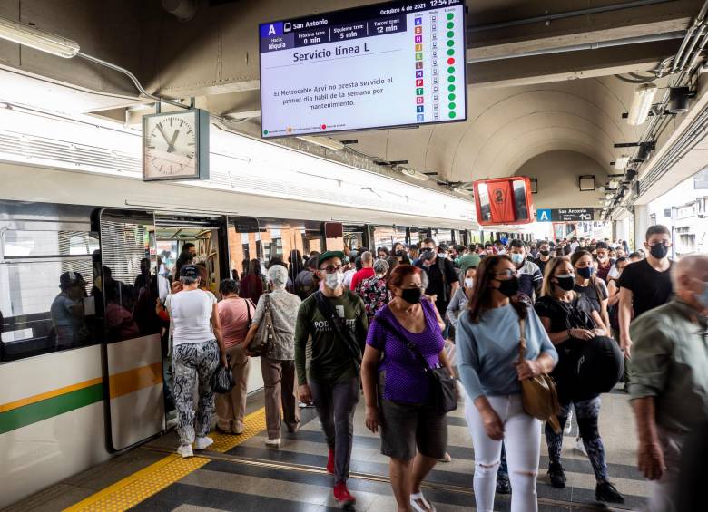 El problema sucedió en la estación Alpujarra del metro. FOTO: CAMILO SUÁREZ