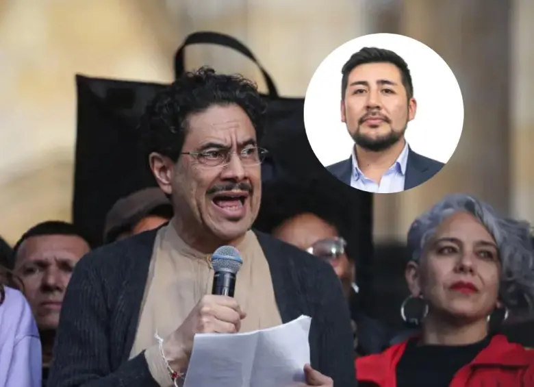 Ivan Cepeda y el viceministro Giovanny Andrés López Cabezas. Fotos: MinTics y Colprensa