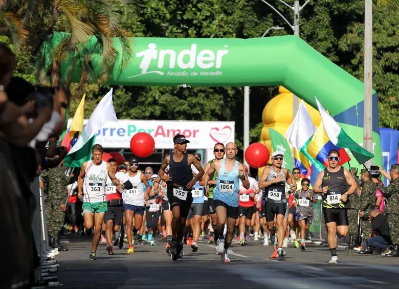 Imagen de referencia de una carrera atlética en Medellín. FOTO: Cortesía