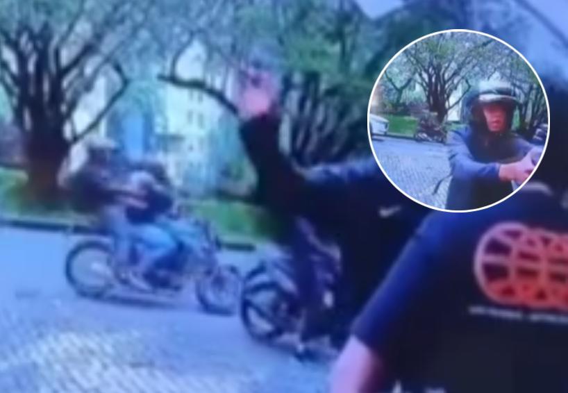 Los hombres se desplazaban en motocicleta cuando cometieron el millonario hurto. FOTO: Cortesía Redes Sociales