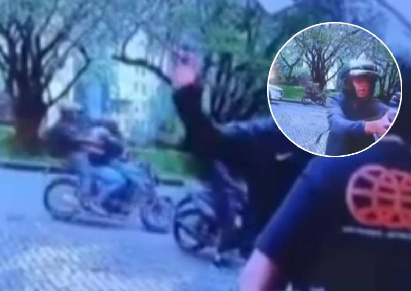 Los hombres se desplazaban en motocicleta cuando cometieron el millonario hurto. FOTO: Cortesía Redes Sociales