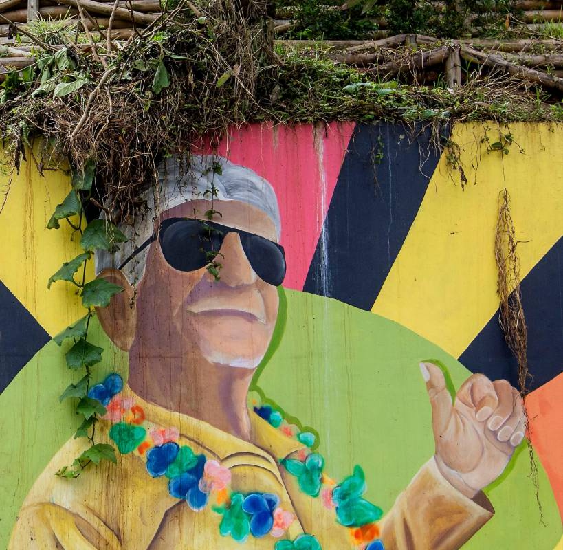 Los murales y naturaleza cobran vida cuando se aprecian juntas. Fotos Julio César Herrera.