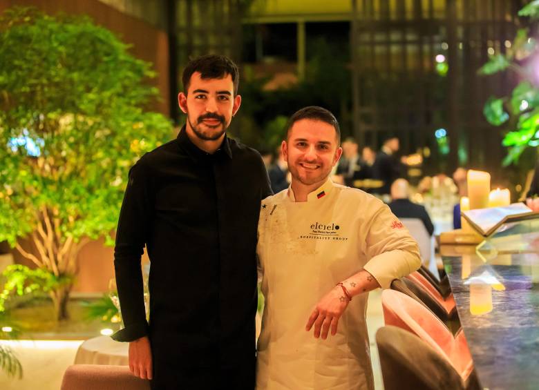 Carlos Casillas y Juan Manuel Barrientos quien está próximo a abrir una nueva sede de su restaurante Elcielo en Nueva York. Foto Camilo Suárez.