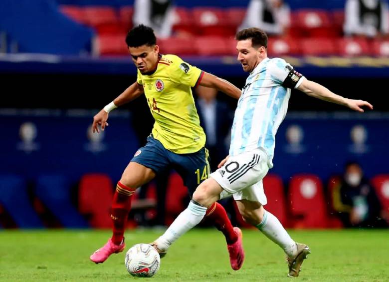 Luis Díaz y Lionel Messi, dos de los referentes actuales del fútbol mundial que buscarán brillar en la Copa América. FOTO GETTY