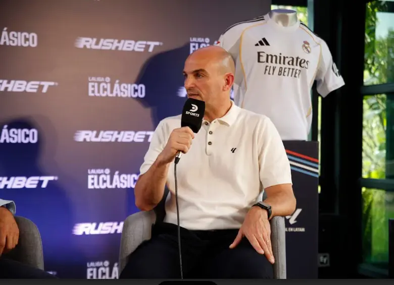 Esteban Cambiasso durante su visita a Medellín. FOTO CORTESÍA