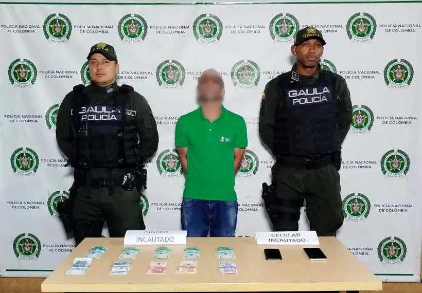 Alias Banano, presunto miembro de la banda San Pablo. FOTO: CORTESÍA POLICÍA