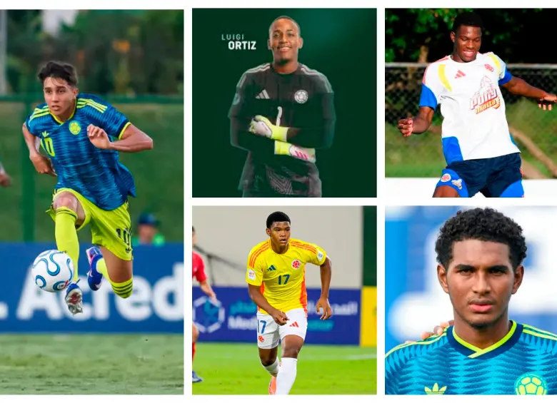 En la imagen aparecen Samuel Martínez, Luigi Ortíz, Juan José Fori, Luis Escorcia y Miguel Agámez. FOTOS FCF