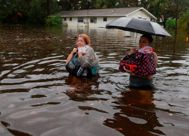 Tocó tierra el huracán Idalia en su categoría 3. Foto: AFP. 