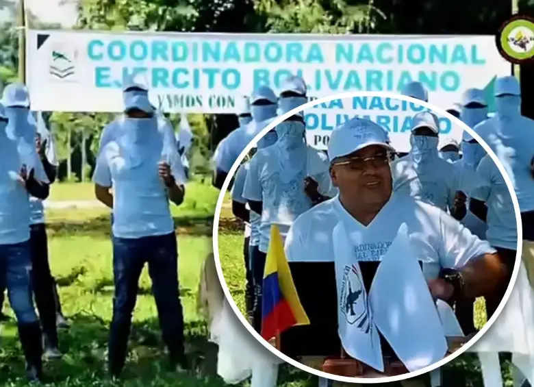 Integrantes de la Coordinadora Nacional Ejército Bolivariano. Foto: tomada de video.