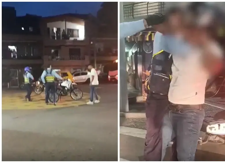 El hecho se registró en el barrio El Congolo. La comunidad también tuvo que intervenir para controlar un poco la situación. Imagen tomada de redes sociales.