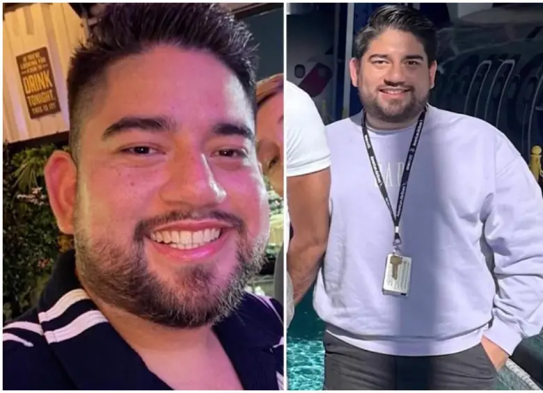 Él es Éric Fernando Gutiérrez Molina, el auxiliar de vuelo estadounidense desaparecido en Medellín. FOTOS: Tomadas de redes sociales 