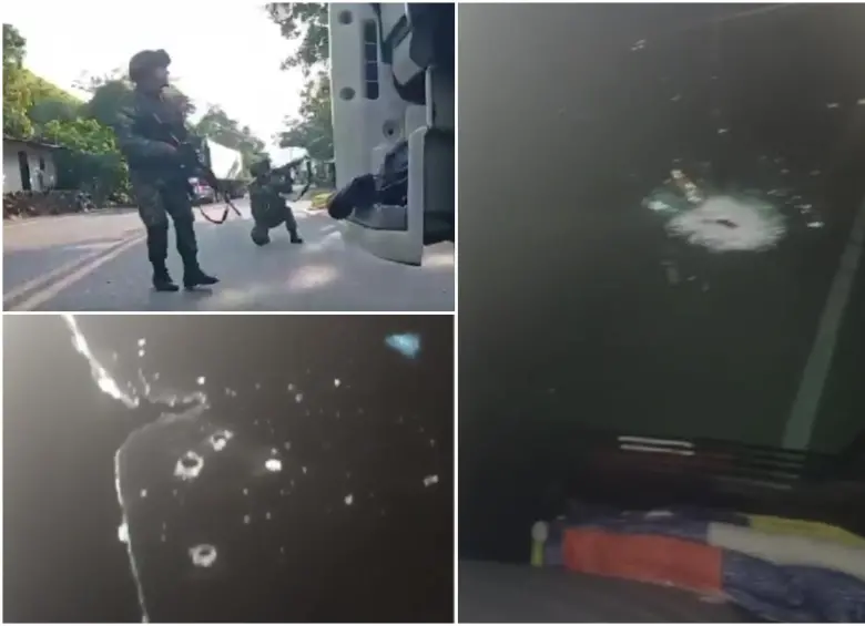 El atentado ocurrió a la altura del sector La Paulina, en jurisdicción de Valdivia. FOTOS: Cortesía Denuncias Antioquia