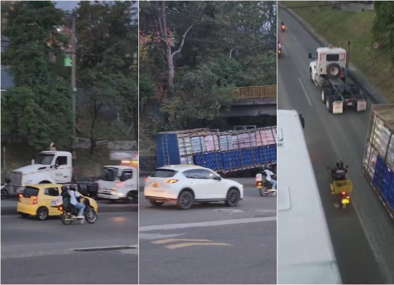 En el accidente no se registran por el momento personas lesionadas. FOTOS: CORTESÍA DENUNCIAS ANTIOQUIA