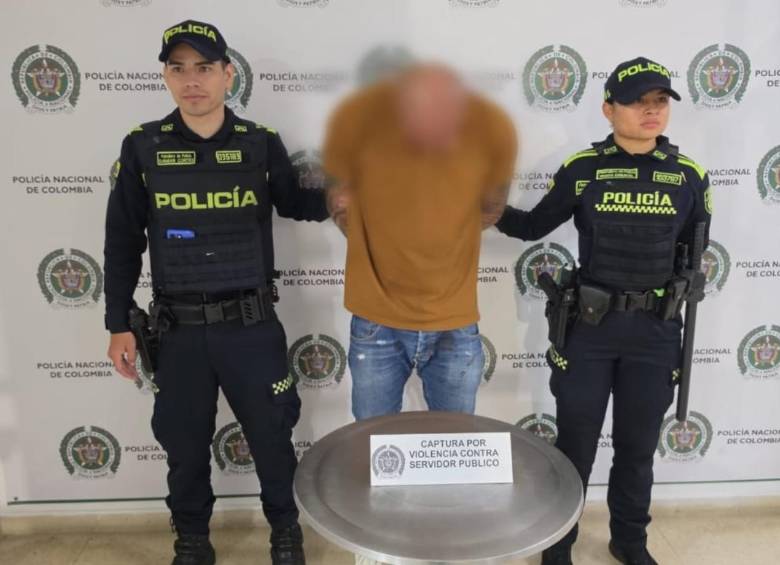 El señalado ya quedo a disposición de la autoridad competente para avanzar con el proceso judicial. FOTO Policía Metropolitana. 