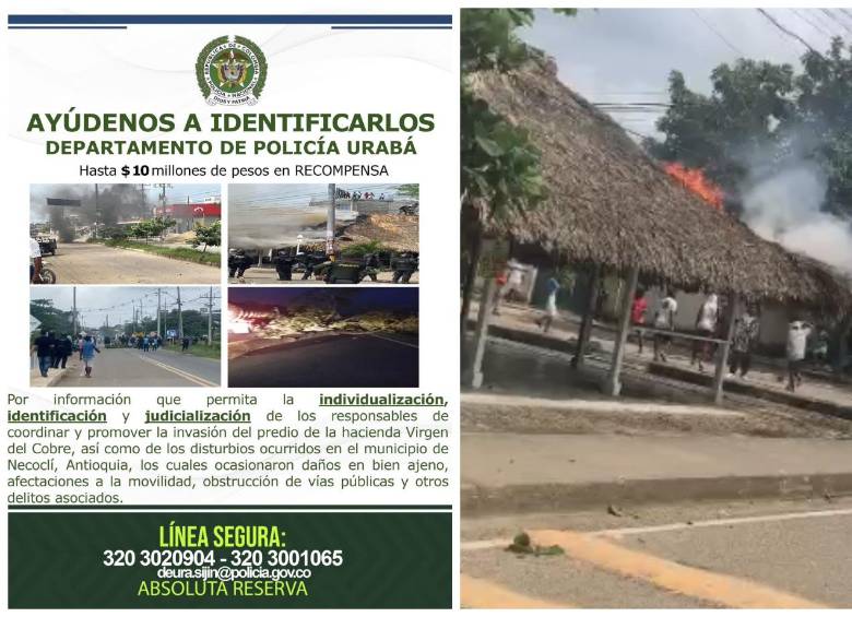 Los disturbios de Necoclí en la última semana, provocaron que el municipio convocara a un consejo extraordinario de seguridad para tomar medidas. FOTO Cortesía Policía Urabá. 