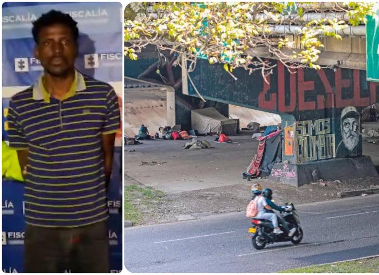 William Benavides, un habitante en situación de calle que según las autoridades sería conocido como alias El Diablo, celebró un preacuerdo con la Fiscalía. FOTOS: Cortesía Fiscalía y Archivo