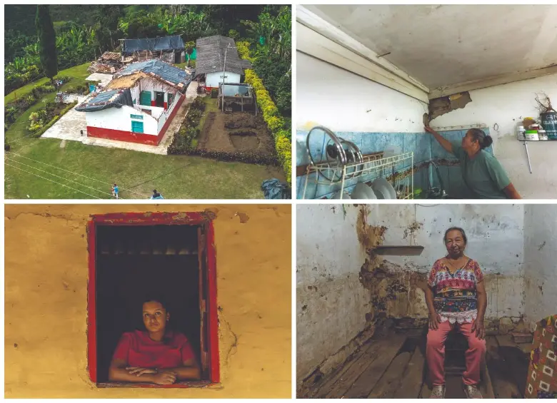 Así como Hugo, Sorany, Ángela, Luz Elena y María, cientos de familias viven hoy en medio de la incertidumbre tras el terremoto que les quitó gran parte de lo poco que tenían. FOTOS Camilo Suárez.