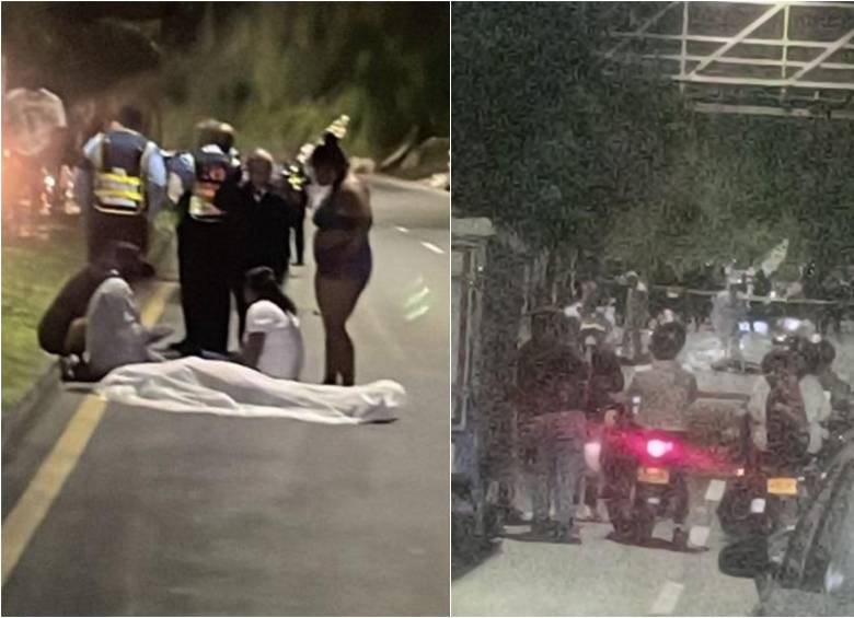 Los hechos ocurrieron en inmediaciones de la vía al Occidente de Antioquia, a la altura del barrio Vallejuelos. FOTOS: Cortesía