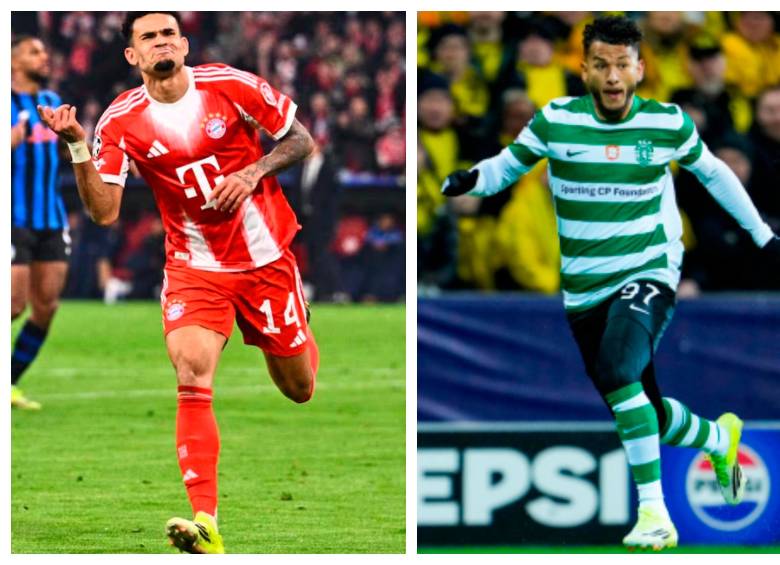 Luis Díaz y Luis Suárez buscarán las semifinales de la Champions con sus equipos. FOTOS GETTY