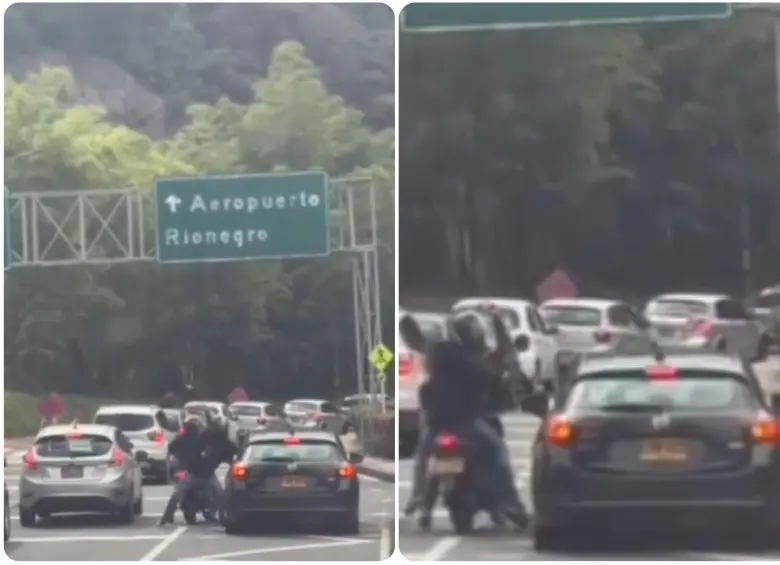 La escena quedó captada de un video ciudadano. FOTO: Cortesía Denuncias Antioquia
