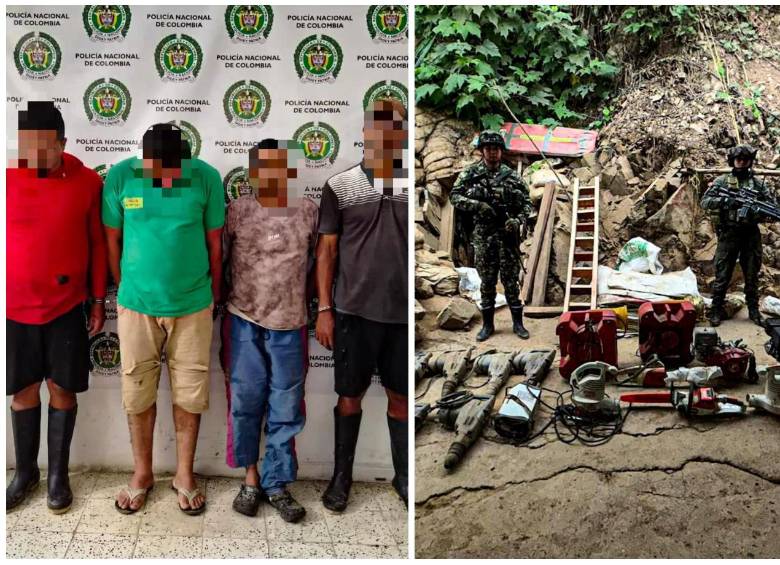 Las operaciones se hicieron en conjunto entre el Ejército y la Policía Nacional. FOTO Cortesía Cuarta Brigada del Ejército. 