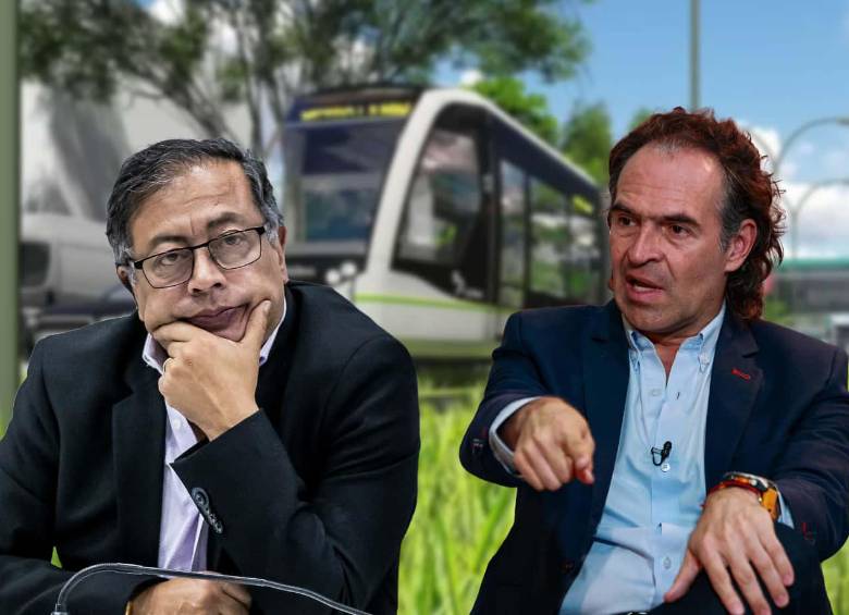 El presidente Gustavo Petro y el alcalde de Medellín, Federico Gutiérrez, están enfrentados por el congelamiento de recursos de la Nación para el metro ligero de la 80. FOTOS: Archivo y Cortesía