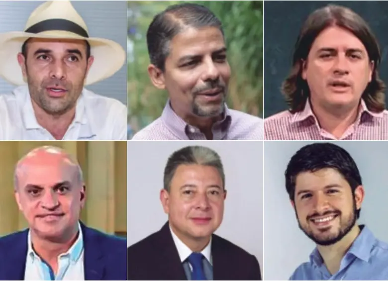 De izquierda a derecha y de arriba y abajo: Andrés Guerra, Luis Guillermo Patiño, Rafael Nanclares, Mauricio Parodi, Nicolás Albeiro Echeverri y Luis Miguel López. FOTOS: Archivo y Cortesía
