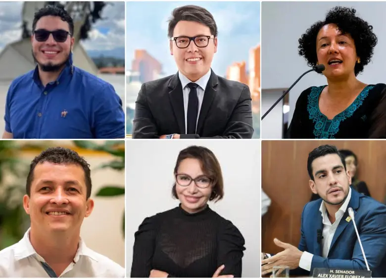 De izquierda a derecha y de arriba a abajo: Hernán Muriel, Walter Rodríguez, Alejandro Toro, Patricia Caicedo y Álex Flórez. FOTOS: Archivo y Cortesía